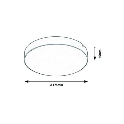 Rabalux - LED-taklampa LED/18W/230V 2800-6000K IP44 svart Ø 17,5 cm