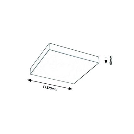Rabalux - LED taklampa LED/18W/230V 3000-6000K IP44 svart 17,5x17,5 cm