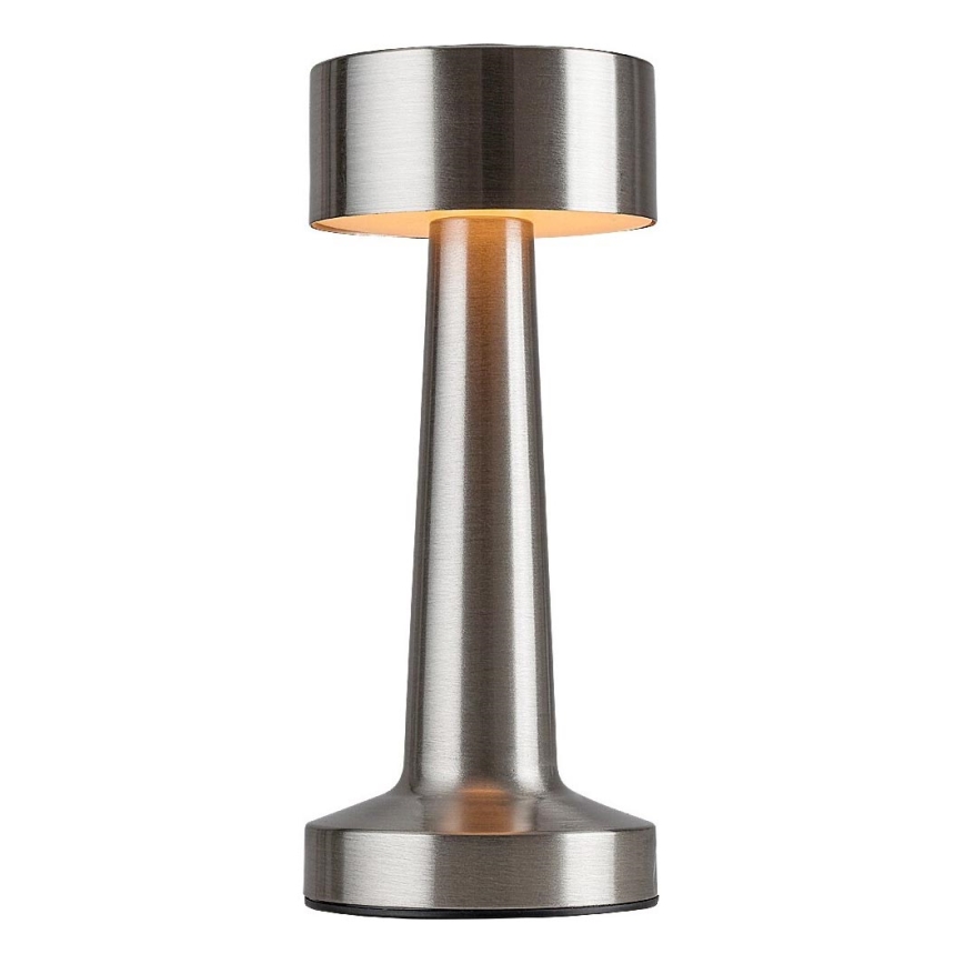 Rabalux - LED uppladdningsbar touchbordslampa LED/2,7W/5V 1200mAh 3000/4000/6000K matt krom