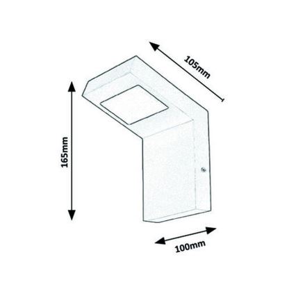 Rabalux - LED Utomhus Väggbelysning LED/9W/230V IP44
