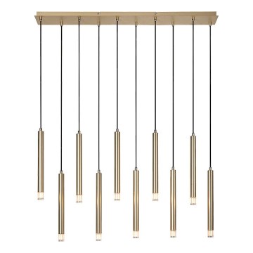 Rabalux - Ljuskrona med textilsladd 10xG9/5W/230V guld