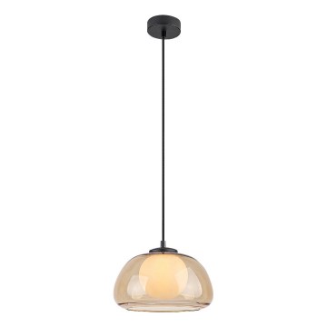 Rabalux - Ljuskrona med textilsladd 1xG9/5W/230V brun/rökig