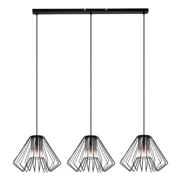 Rabalux - Ljuskrona med textilsladd 3xE27/40W/230V