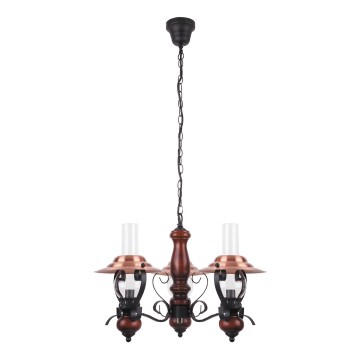 Rabalux - Ljuskrona på kedja 3xE14/40W/230V valnöt