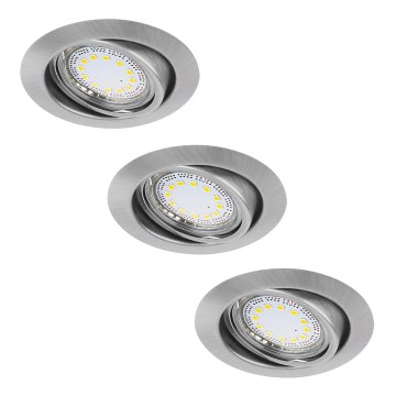 Rabalux - Set med 3 infällda LED-armaturer, 1x GU10/3W/230V, IP40