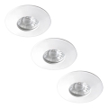 Rabalux - Set med 3 infällda LED-armaturer för badrum, LED/4W/230V IP44
