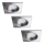 Rabalux - Set med 3 LED infällda spotlights för badrum 1xGU10/3W/230V IP44
