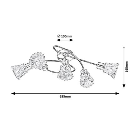 Rabalux - Spotlight 5xE14/40W/230V