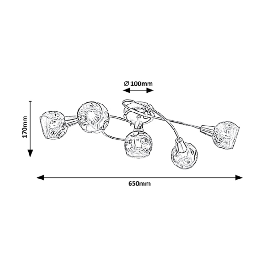 Rabalux - Spotlight 5xE14/40W/230V