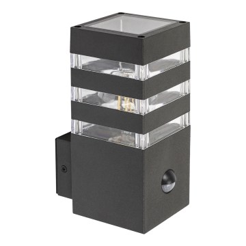 Rabalux - Utomhus vägglampa med sensor 1xE27/12W/230V IP44