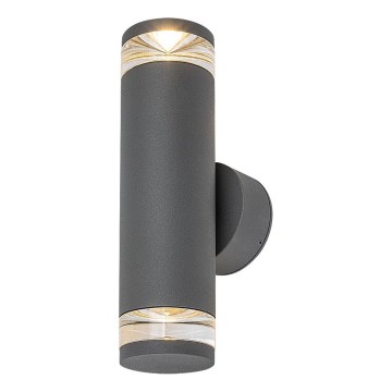 Rabalux - Utomhusvägglampa 2xGU10/10W/230V IP54 antracitgrå