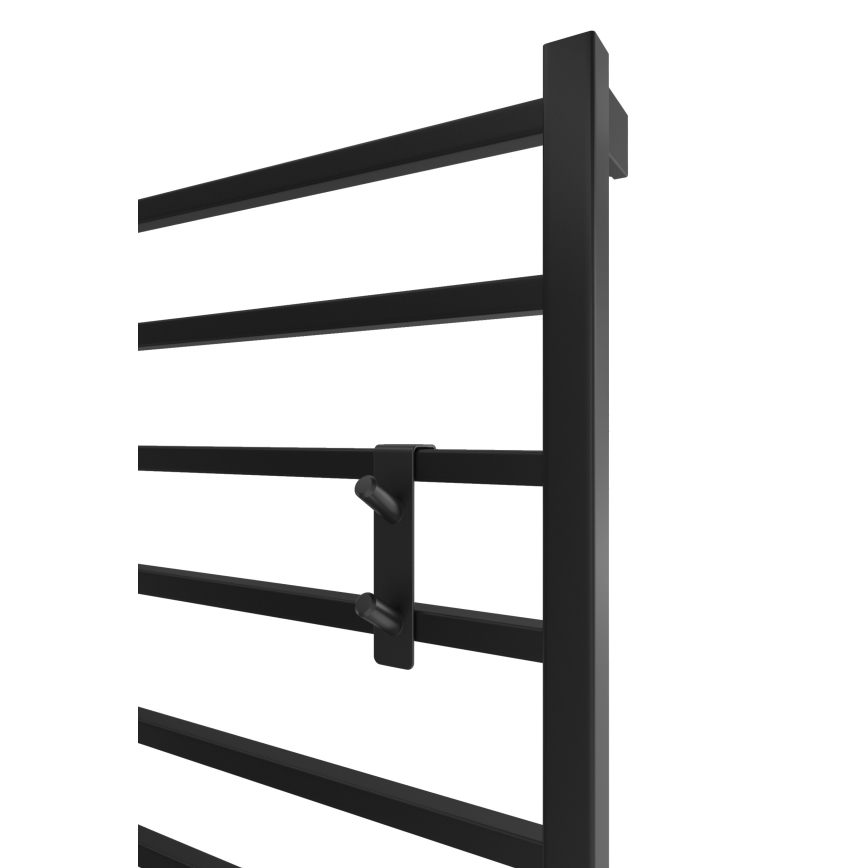 Radiatorkrok INOX rostfritt stål/svart