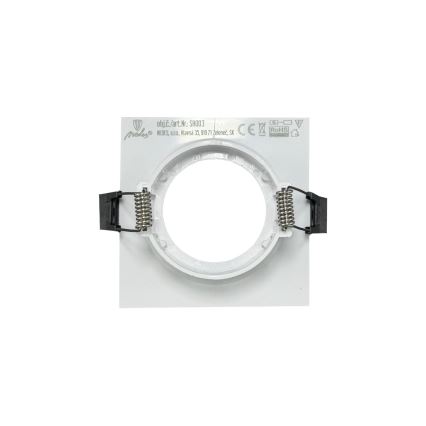 Ram för infälld armatur GU10 8,6x8,6 cm vit