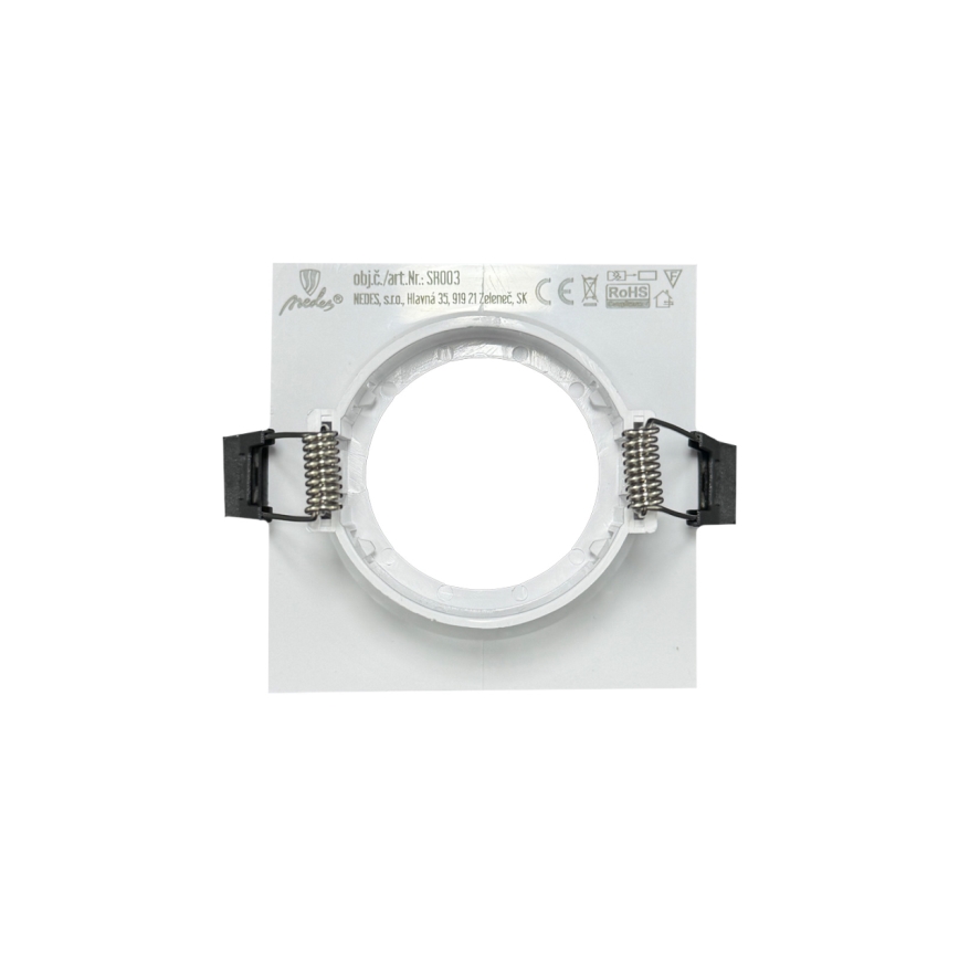 Ram för infälld armatur GU10 8,6x8,6 cm vit