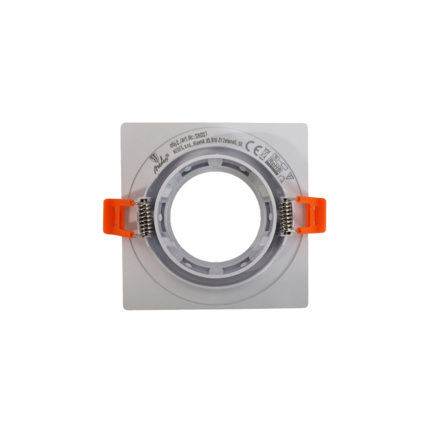 Ram för infälld downlight GU10 9x9 cm vit