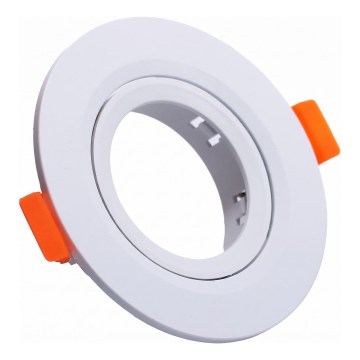 Ram för infälld GU10-armatur, Ø 9 cm, vit