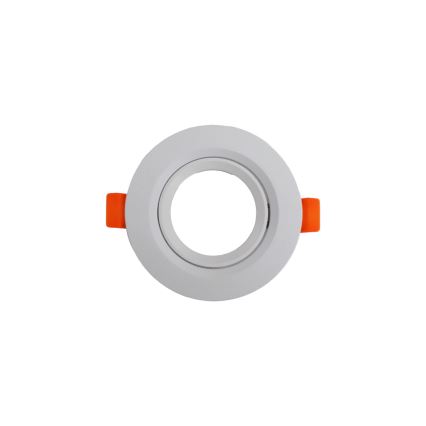 Ram för infälld GU10-armatur, Ø 9 cm, vit