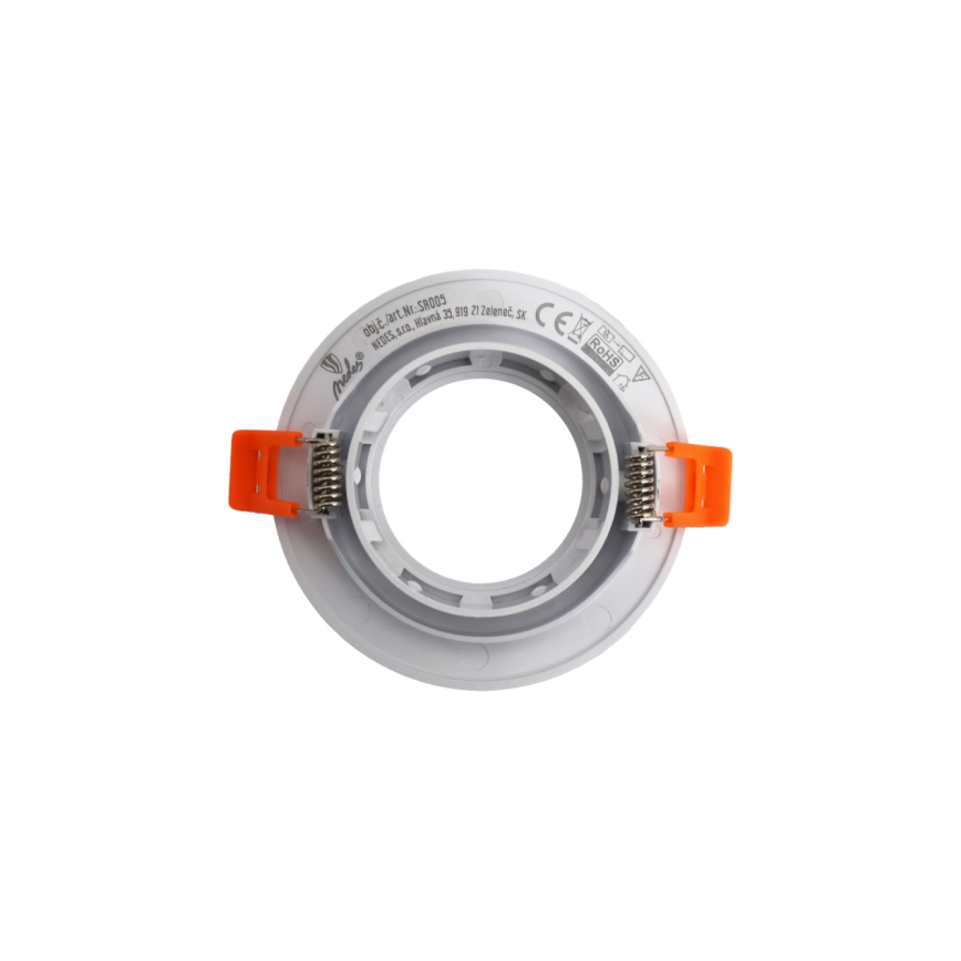 Ram för infälld GU10-armatur, Ø 9 cm, vit