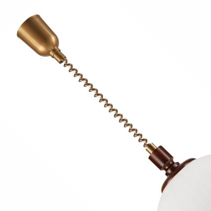 Nedhissningslampa RAMONA 1xE27/60W/230V beige/mörkbrun/fur