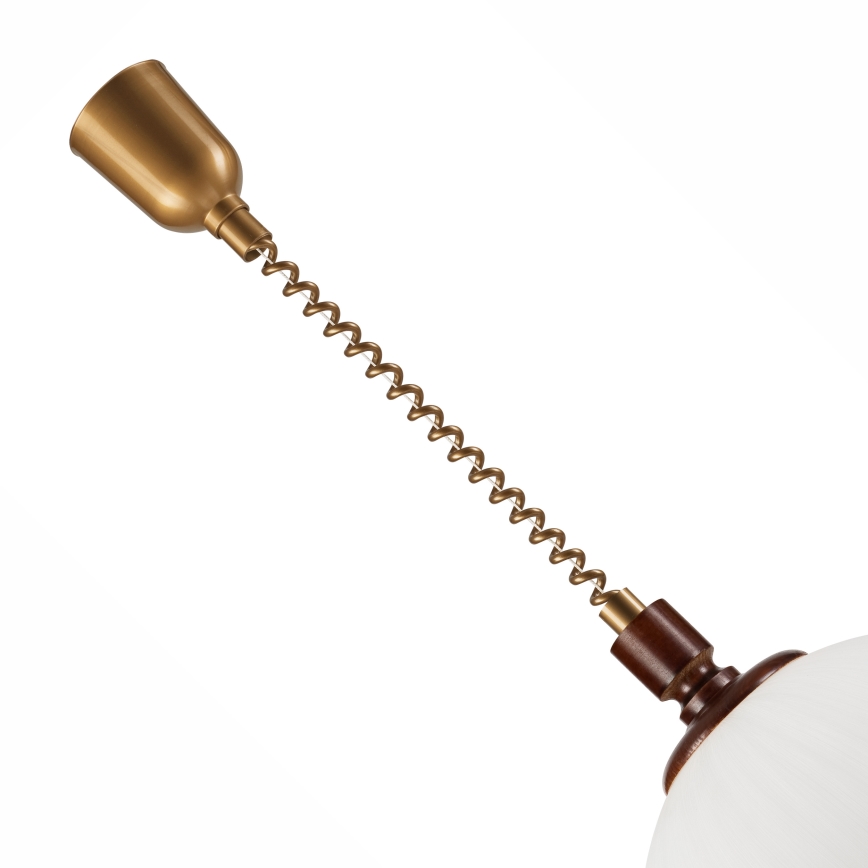 Nedhissningslampa RAMONA 1xE27/60W/230V beige/mörkbrun/fur