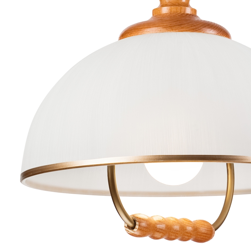 Nedhissningsbar lampa RAMONA 1xE27/60W/230V beige/brun/fur