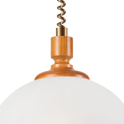 Nedhissningsbar lampa RAMONA 1xE27/60W/230V beige/brun/fur