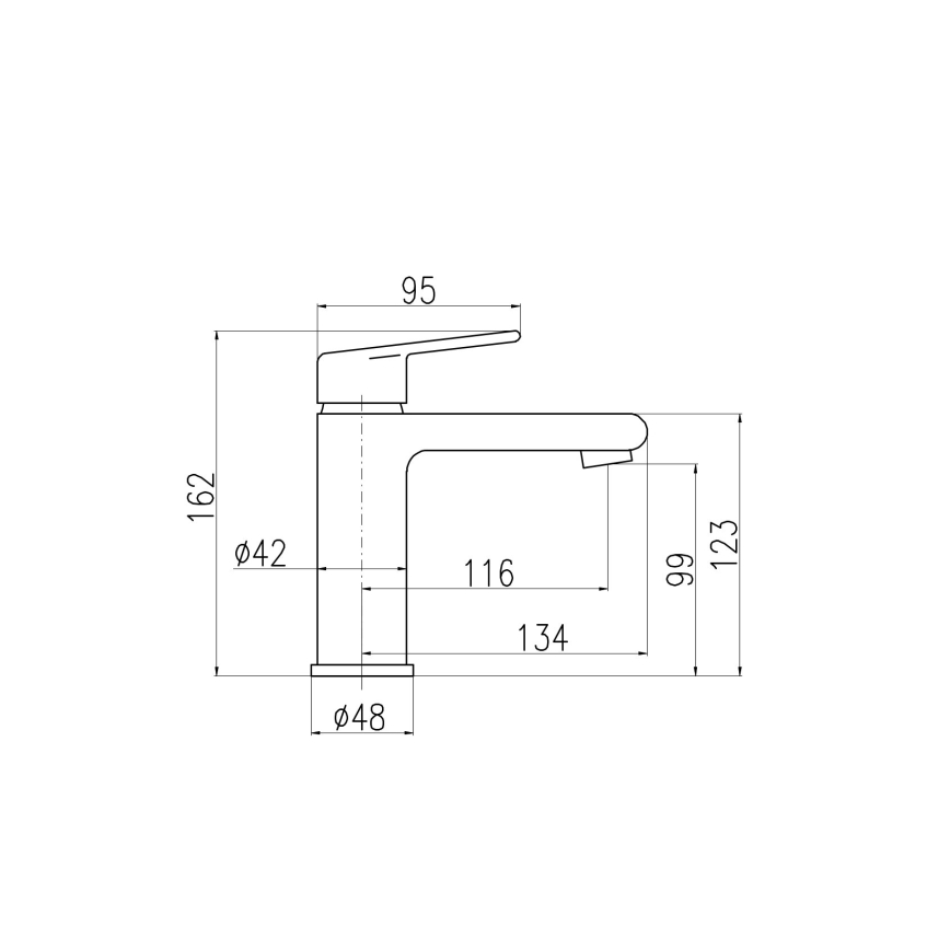 RAV Slezák CO128.0 - Tvättställsblandare COLORADO 16,2 cm polerad krom