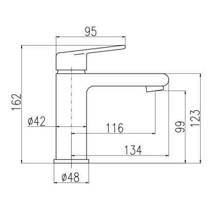 RAV Slezák CO128.0Z - Tvättställsblandare COLORADO 16,2 cm, polerad guldfinish