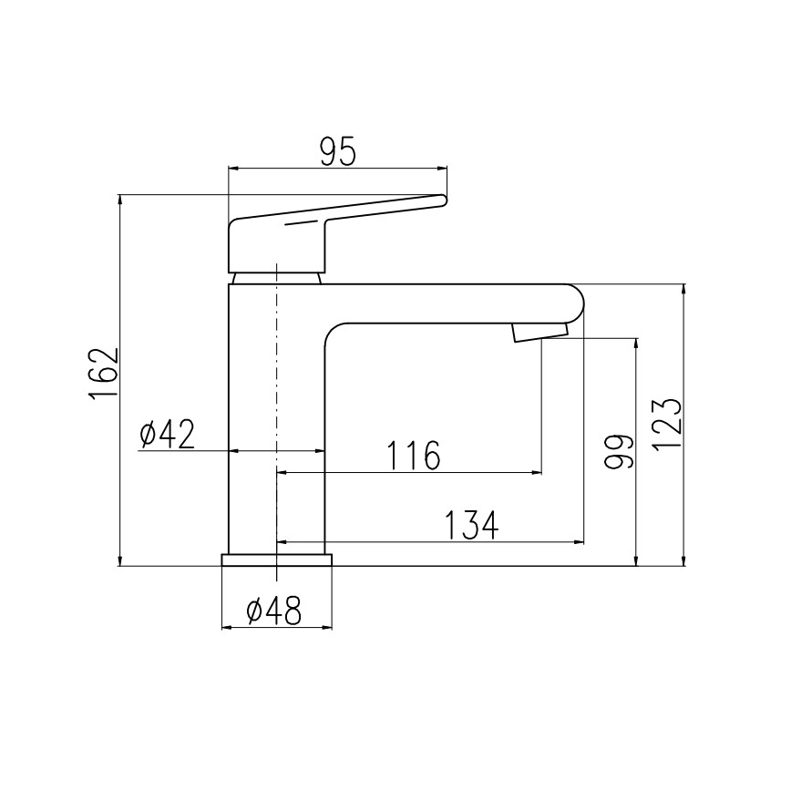 RAV Slezák CO128.0Z - Tvättställsblandare COLORADO 16,2 cm, polerad guldfinish