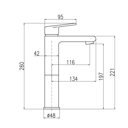 RAV Slezák CO130.0CMATZ - Tvättställsblandare COLORADO 26 cm svart/guld