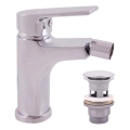 RAV Slezák CO145.0 - Bidettblandare + bottenventil COLORADO 14,3 cm blank krom