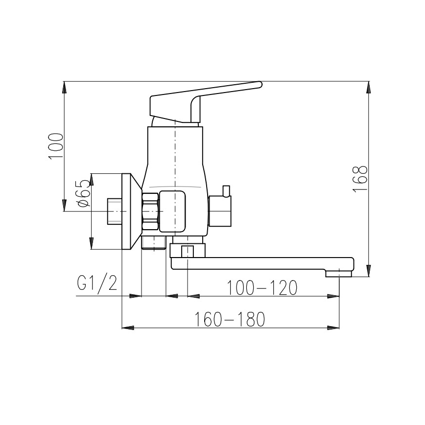 RAV Slezák CO151.5 - COLORADO badkarsblandare, blank krom