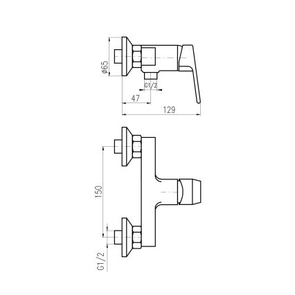 RAV Slezák CO181.5 - Duschblandare COLORADO, blank krom