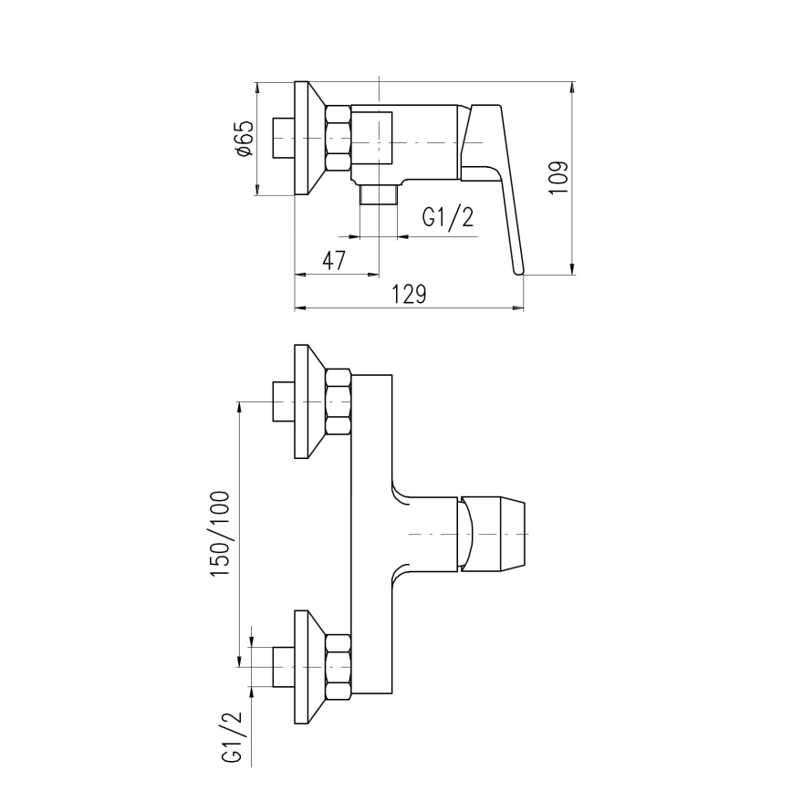 RAV Slezák CO181.5Z - Duschblandare COLORADO i blankt guld
