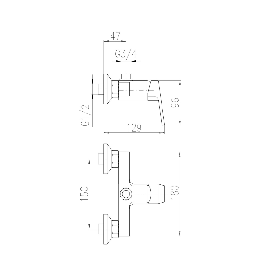 RAV Slezák CO182.5Z - Duschblandare COLORADO i blankt guldfinish