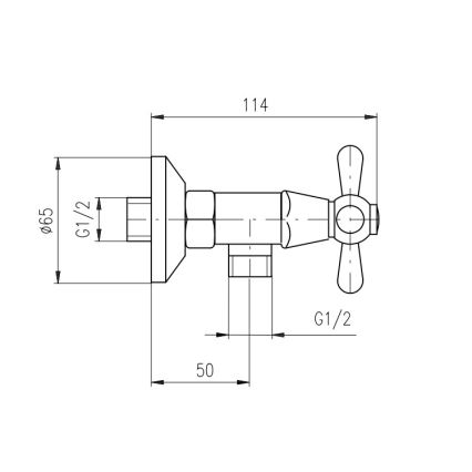 RAV Slezák MK180.5/2SM - Duschset med blandare MORAVA RETRO i antik mässing