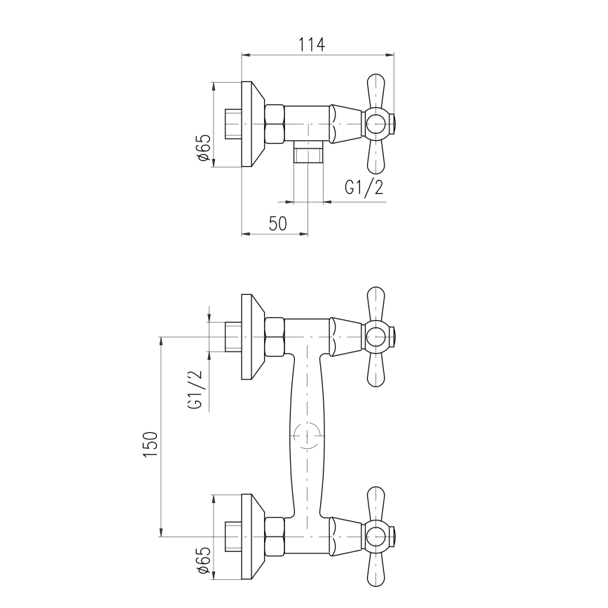 RAV Slezák MK180.5 - Duschblandare MORAVA, blank krom