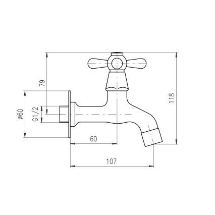 RAV Slezák MK193SM - Tvättställsblandare MORAVA RETRO 11,8 cm i antik mässing
