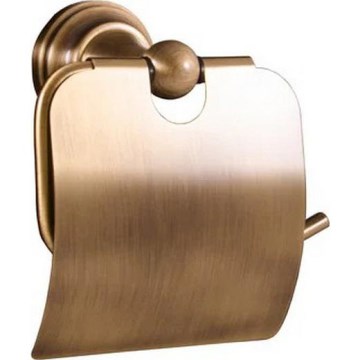 RAV Slezák MKA0400SM - Toalettrullhållare med lock MORAVA RETRO i antik mässing