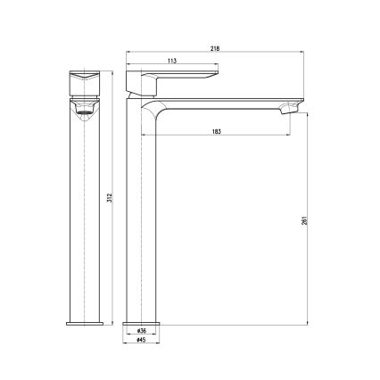 RAV Slezák NL130.0 - Tvättställsblandare NIL 31,2 cm blank krom