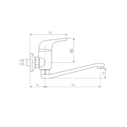 RAV Slezák SA001.5/26 - SAZAVA köks- och tvättställsblandare i blank krom