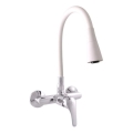 RAV Slezák SA002.5/13CB - Diskbänksblandare SAZAVA 32,3 cm vit/polerad krom
