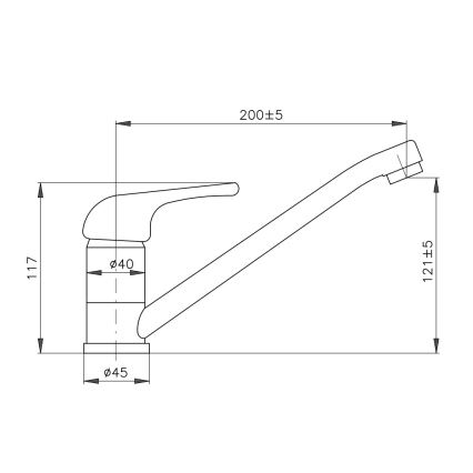 RAV Slezák SA005.0 - Köksblandare SAZAVA 11,7 cm, polerad krom
