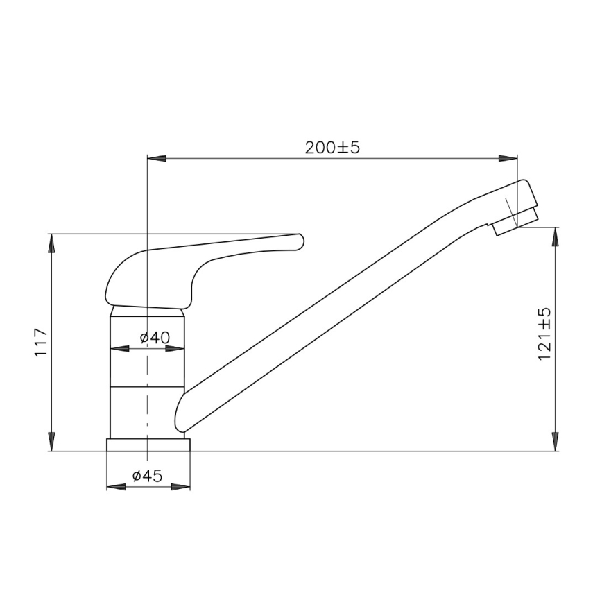 RAV Slezák SA005.0 - Köksblandare SAZAVA 11,7 cm, polerad krom
