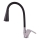 RAV Slezák SA006.0/13 - Köksblandare med flexibel kranpip SAZAVA 35,6 cm svart/blank krom