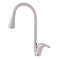 RAV Slezák SA006.0/13S - Diskbänksblandare med flexibelt pip SAZAVA 35,6 cm grå/blank krom