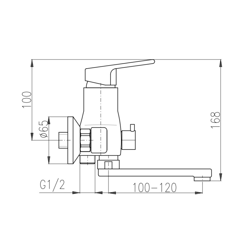RAV Slezák SA051.5 - Badkarsblandare SAZAVA, blank krom