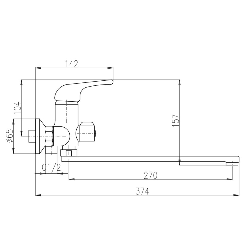RAV Slezák SA053.5 - Badkarsblandare SAZAVA, blank krom