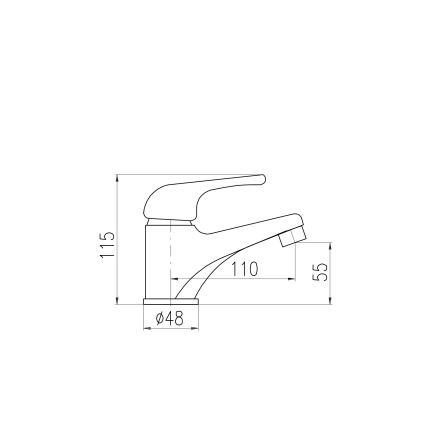 RAV Slezák SAJ091.0 - Tvättställsblandare JUNIOR 11,5 cm röd/gul