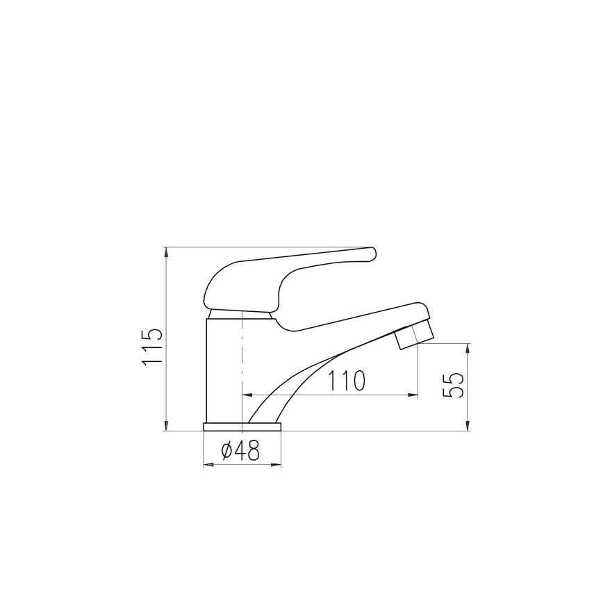RAV Slezák SAJ091.0 - Tvättställsblandare JUNIOR 11,5 cm röd/gul